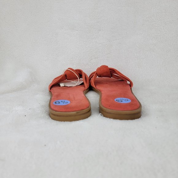 Avellini Coral Suede Leather Knot Strappy Flat Sandals Size 6.5 Made in Italy - Picture 4 of 8